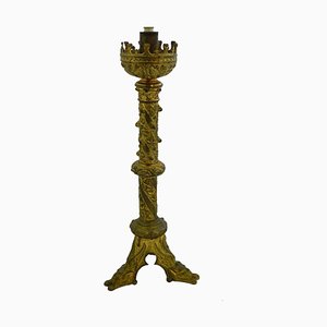 Antique Church Candlestick Table Lamp-RIU-589460