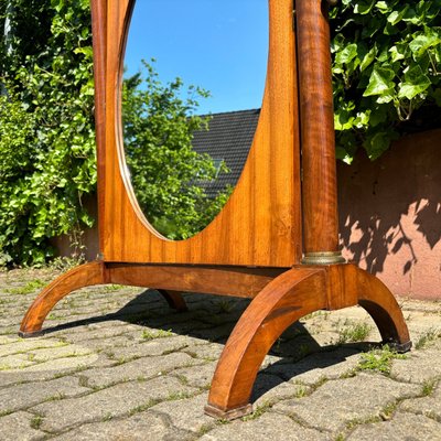 Antique Classicism Standing Mirror in Walnut-ALF-2033513