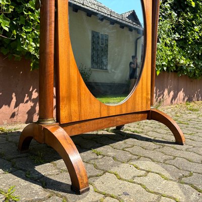 Antique Classicism Standing Mirror in Walnut-ALF-2033513