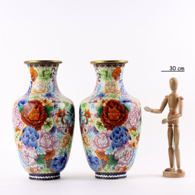 Antique Cloisonnè Vases, Set of 2-VMM-2023923