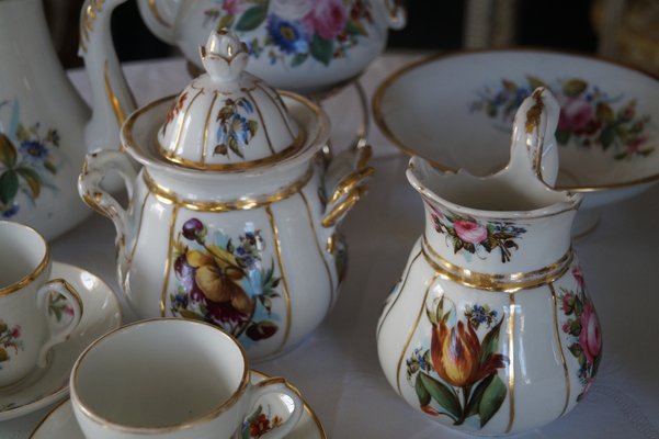 Antique Coffee Service from Porcelaine De Paris, 1870s, Set of 14-DVX-1804292