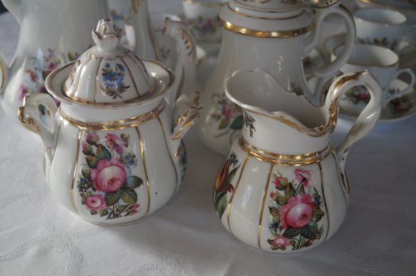 Antique Coffee Service from Porcelaine De Paris, 1870s, Set of 14-DVX-1804292