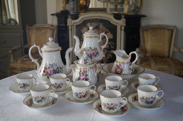 Antique Coffee Service from Porcelaine De Paris, 1870s, Set of 14-DVX-1804292