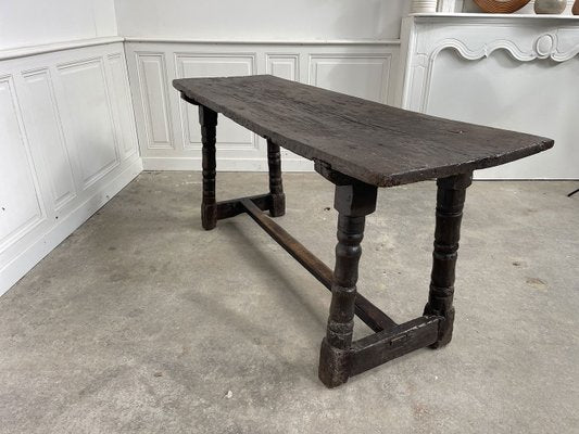 Antique Console Table in Blackened Oak-PB-2040213