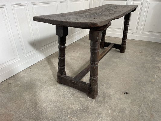 Antique Console Table in Blackened Oak-PB-2040213