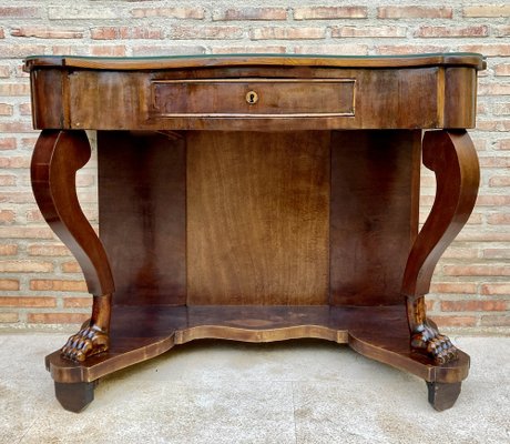 Antique Console Table in Wood with Drawer-NOU-1324082