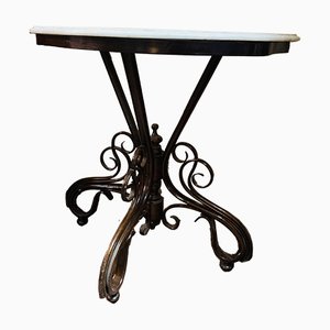 Antique Console Table with Marble Top by Michael Thonet-NUO-862311