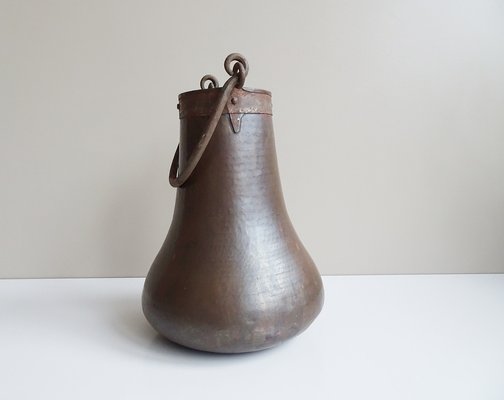 Antique Copper Pot with Forged Iron Handle-BLG-1248879