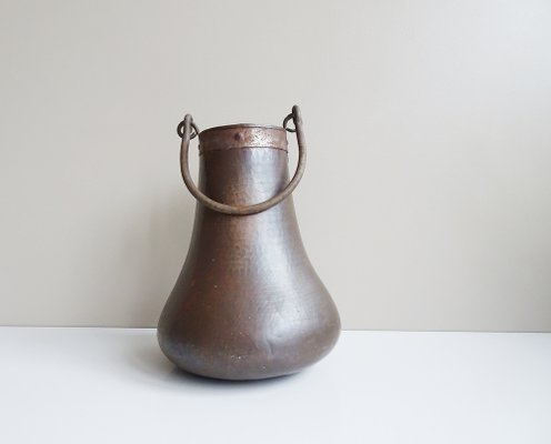 Antique Copper Pot with Forged Iron Handle-BLG-1248879