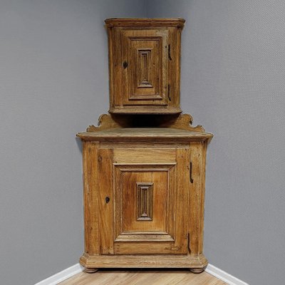 Antique Corner Cupboard in Oak, 18th Century-ALF-2033615