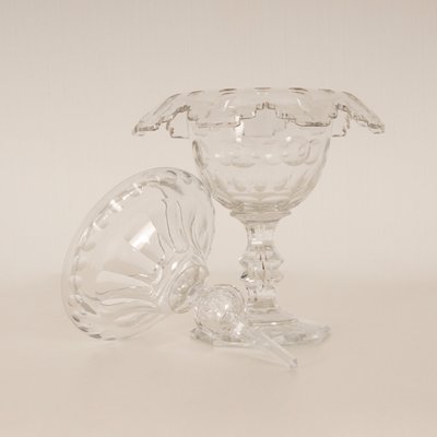 Antique Crystal Cut Glass Vases, Set of 2-GOE-1426337