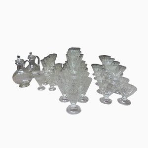 Antique Crystal Glasses, Set of 44-WSV-605288