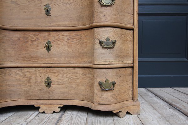 Antique Curved Baroque Chest of Drawers-TAT-1736824