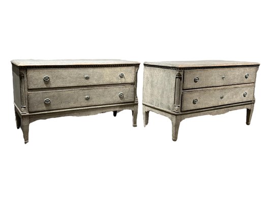 Antique Danish Chests of Drawers, Set of 2-VAY-1819301