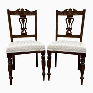 Antique Dining Chairs in Mahogany, England, 1850s, Set of 2-ALF-2033554