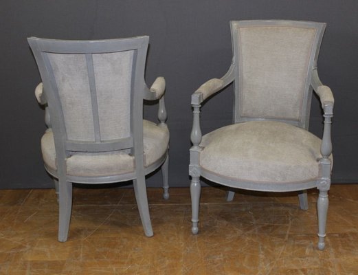 Antique Directoire Armchairs, Set of 2-BCR-853059