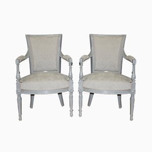 Antique Directoire Armchairs, Set of 2-BCR-853059