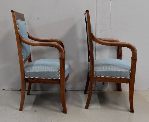 Antique Directoire Light Walnut Lounge Chairs, Set of 2-RVK-683461