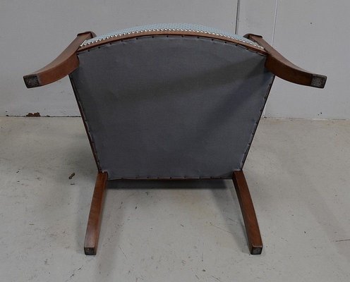 Antique Directoire Light Walnut Lounge Chairs, Set of 2-RVK-683461