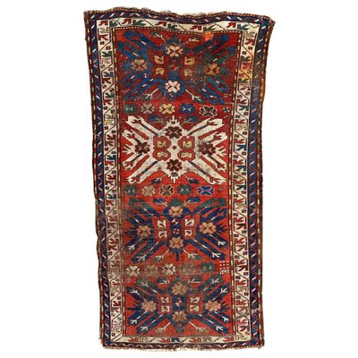 Antique Distressed Eagle Kazak Rug-YMM-1144818