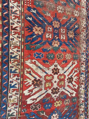 Antique Distressed Eagle Kazak Rug-YMM-1144818