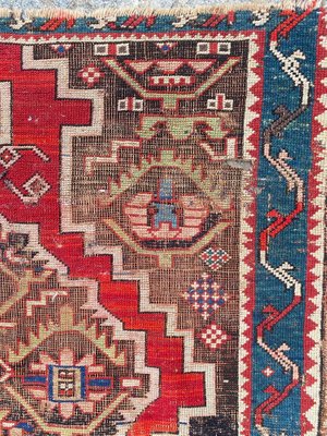 Antique Distressed Karabagh Rug-YMM-1068073