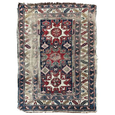 Antique Distressed Lesgui Caucasian Chirwan Rug-YMM-1114626