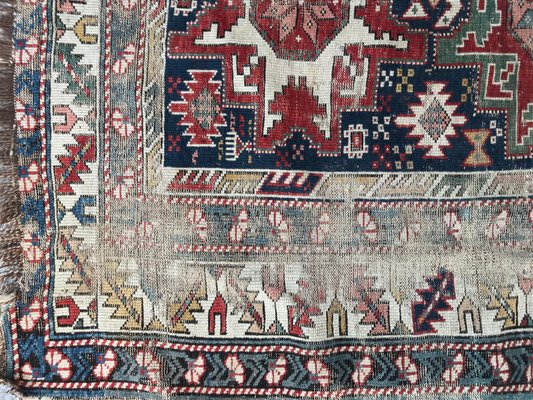 Antique Distressed Lesgui Caucasian Chirwan Rug-YMM-1114626