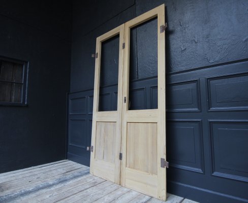 Antique Double Door in Pine, 1890s-TAT-1767901