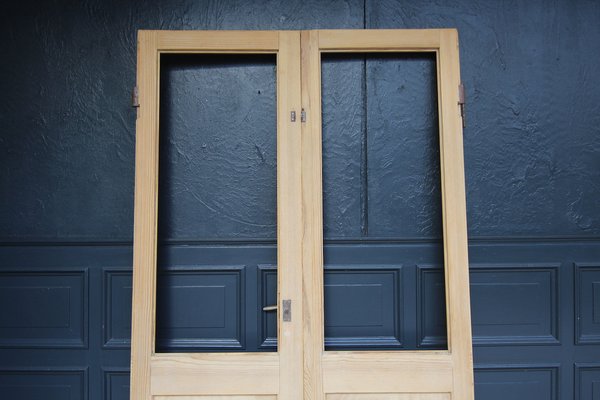 Antique Double Door in Pine, 1890s-TAT-1767899