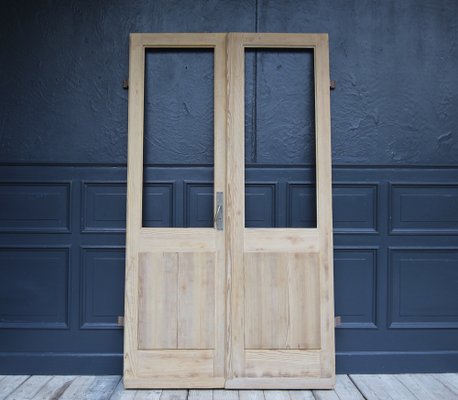 Antique Double Door in Pine, 1890s-TAT-1767901