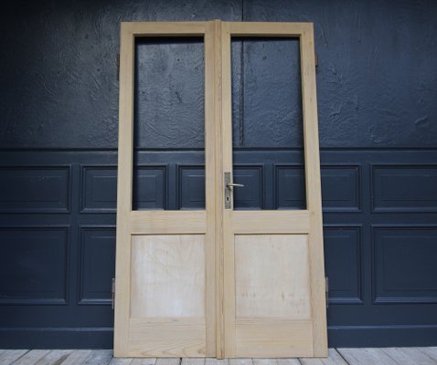 Antique Double Door in Pine, 1890s-TAT-1767899