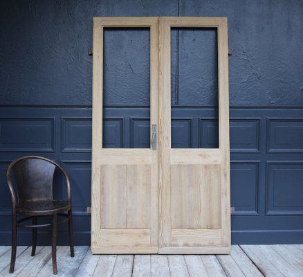 Antique Double Door in Pine, 1890s-TAT-1767901