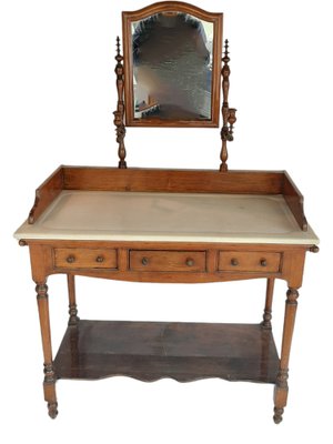 Antique Dressing Table With Mirror, Spain-TCS-1282803