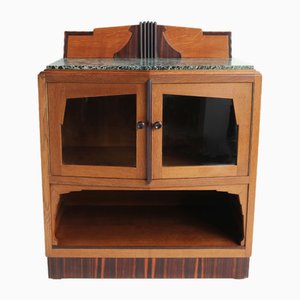 Antique Dutch Art Deco Amsterdam School Tea Cabinet / Display Cabinet in Oak, 1920s-WIP-2041773