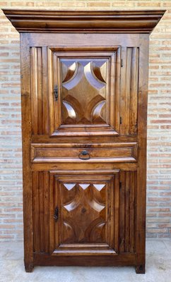 Antique Dutch Baroque Light Oak Cupboard or Cabinet, 18th Century-NOU-1743103