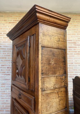 Antique Dutch Baroque Light Oak Cupboard or Cabinet, 18th Century-NOU-1743103