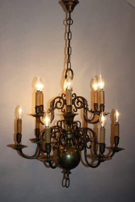 Antique Dutch Brass Chandelier-GKC-410601