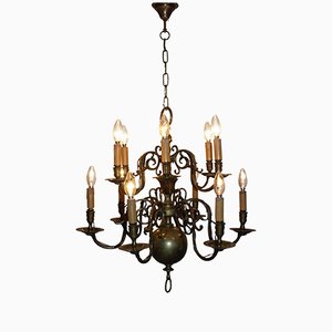 Antique Dutch Brass Chandelier-GKC-410601