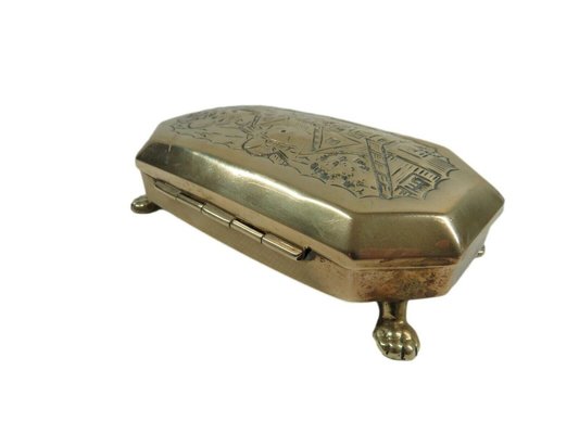 Antique Dutch Brass Tobacco Tin-RCH-1450769