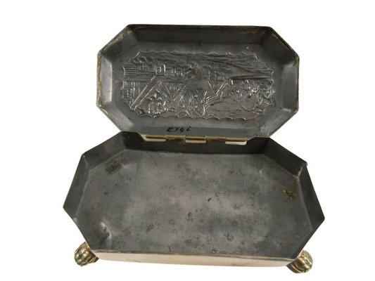 Antique Dutch Brass Tobacco Tin-RCH-1450769