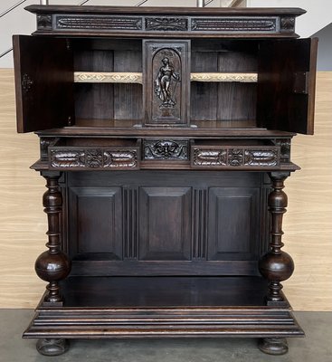 Antique Dutch Hand Carved Renaissance Raised Cabinet, 1890-PSK-2028894