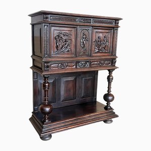 Antique Dutch Hand Carved Renaissance Raised Cabinet, 1890-PSK-2028894