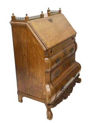 Antique Dutch Secretaire in Oak-UCH-1224435