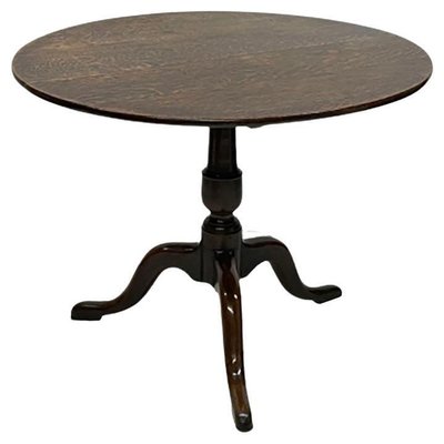 Antique Dutch Tilt-Top Tripod Table in Oak-UCH-1372782