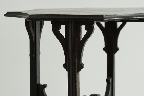 Antique Edwardian Ebonized Arts and Crafts Side Table, 1900s-FEW-2024219