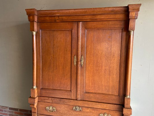 Antique Empire Oak Cabinet, 1800s-GTG-1818061