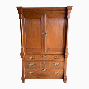 Antique Empire Oak Cabinet, 1800s-GTG-1818061