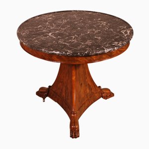 Antique Empire Pedestal Table in Saint-Anne Marble-HPU-1081761