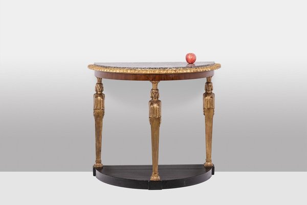 Antique Empire Style Console Table with Caryatids, 1880-CEJ-2027325